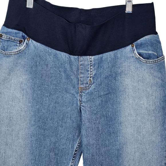 Liz Lange Maternity Jeans Medium Blue Wash Size 10 - Picture 2 of 7